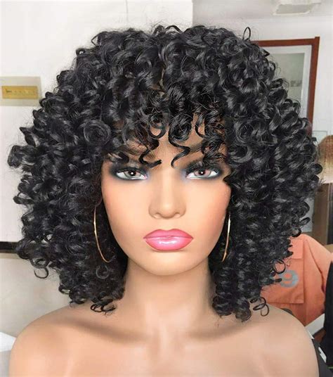 afro american curly wigs|affordable synthetic curly afro wigs.